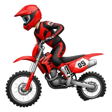 Motocross чёрный с красным sticker