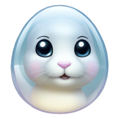 Translucent Glass Bunny sticker