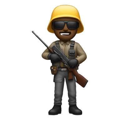 lethal company crewmate with shotgun sticker