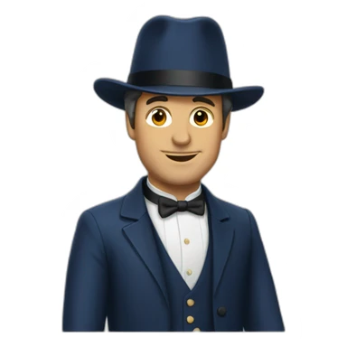 Frenchman in national suit  sticker