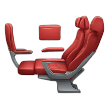 Luxe Business class red Airplane seat sticker