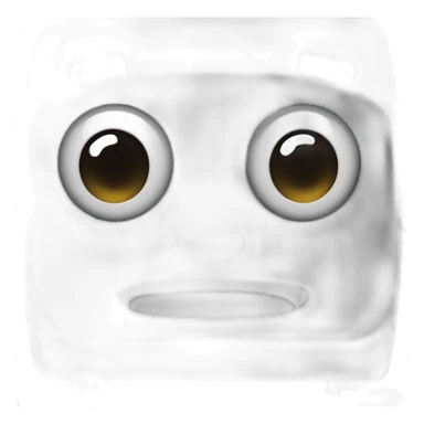 cute black robot face sticker