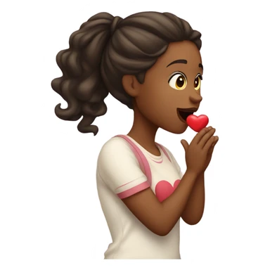 Girl blowing kisses  sticker