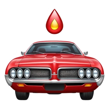 red ford torine from starsky and hutch with flashing teardrop light on top sticker