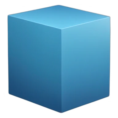 Light blue cube and on top of it dark blue part sticker