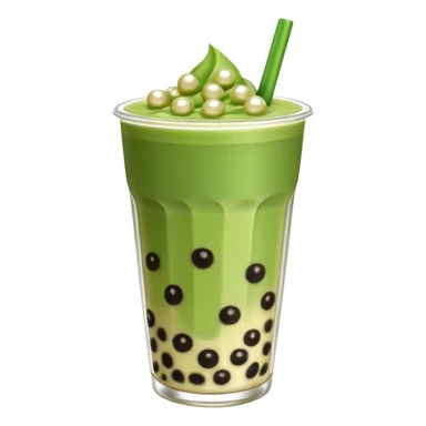 Boba tea matcha sticker