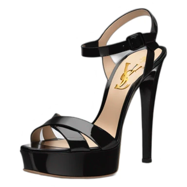 Ysl heel sandal TRIBUTE PLATFORM SANDAL black PATENT LEATHER sticker