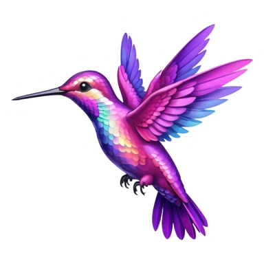 Pink/purple hummingbird emoji sticker