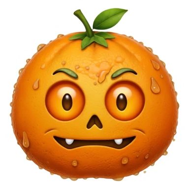 make the orange more scary and disgusting sticker