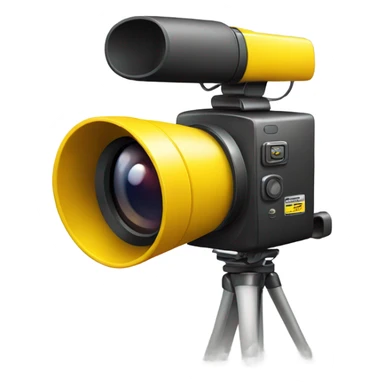 the yellow video camera looks in profile sticker