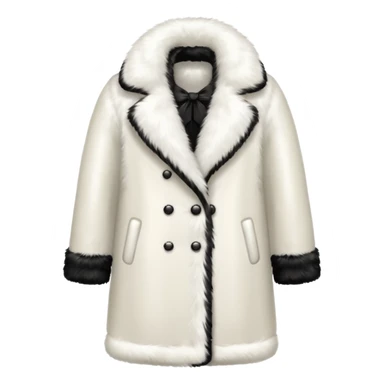 white fur coat, long and elegant sticker
