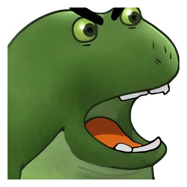 Man holding neck screaming  sticker