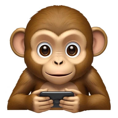 Monkey texting on a phone sticker