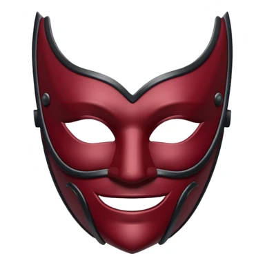 Burgundy half mask sticker