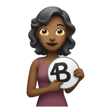 Woman holding 4b movement sign sticker