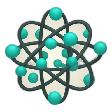 log of DNa tranforming in logo of ATOM sticker