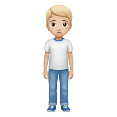 sad child full body sticker