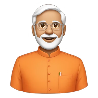Narendar Modi in an orange kurta sticker