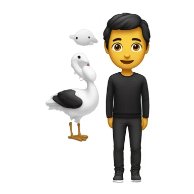 Une personne avec un pied noire el lotre blanc sticker