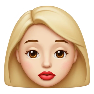 Blowing a kiss regular emoji face sticker