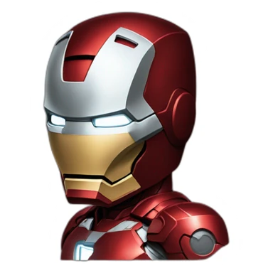 iron man mixed with batman sticker