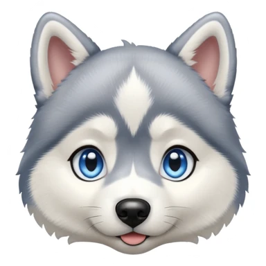 cute husky puppy face sticker