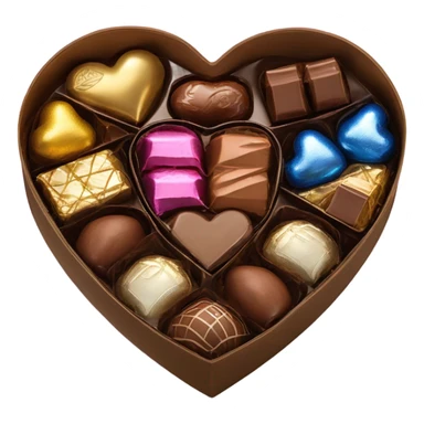 A heart shaped box of chocolates for Valentines Day  sticker
