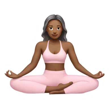 Mom yoga girl light pink clothes  sticker