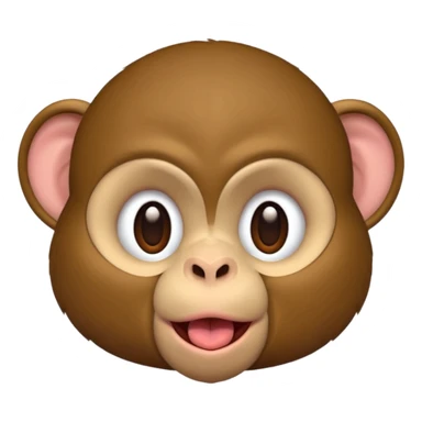 monkey with eyes closed sticking out tongue sticker