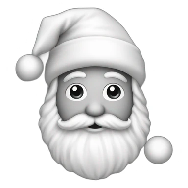 babbo natale felice in bianco e nero sticker