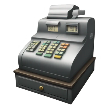 old cash register sticker