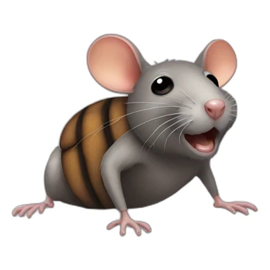 Rat mixed with a bed bug sticker
