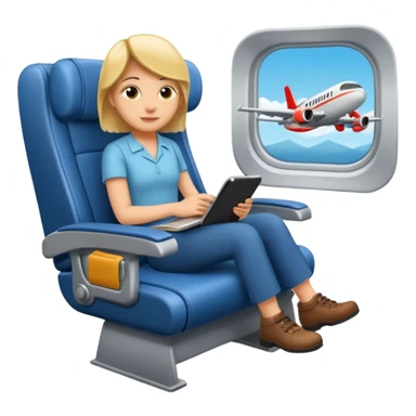 passanger in plane seat sticker