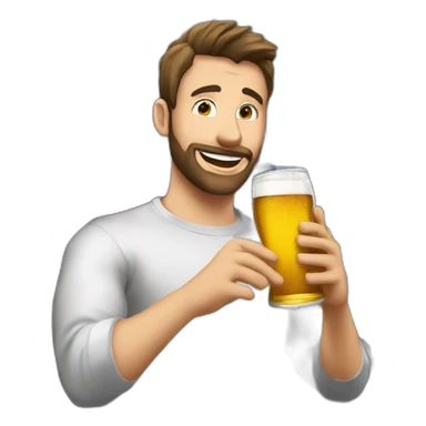 Yota en train de regarder youtube avec dar vator en train de boire une bière sticker