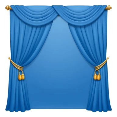 blue backdrop curtain sticker