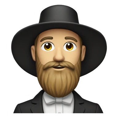 amish straw hat and beard without mustache white skin black suit half body body one photo  sticker