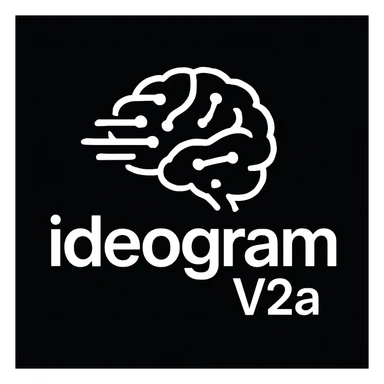 recreate this logo with text of "ideogram V2a", MAKE IT FIT IN SQAURE  sticker