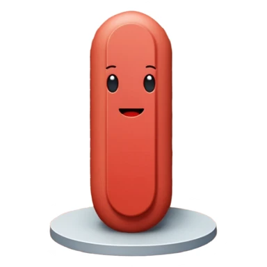 Penis-shaped monolith made of layered red bricks sticker