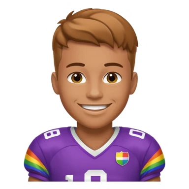 A LGBTQ football player sticker