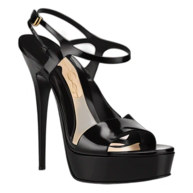 Ysl heel sandal TRIBUTE PLATFORM SANDAL black PATENT LEATHER sticker