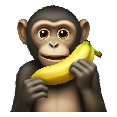 monkey sucking a banana sticker