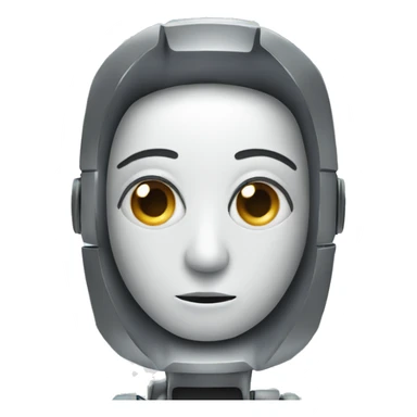 ai computer android person chip with blue eyes sticker