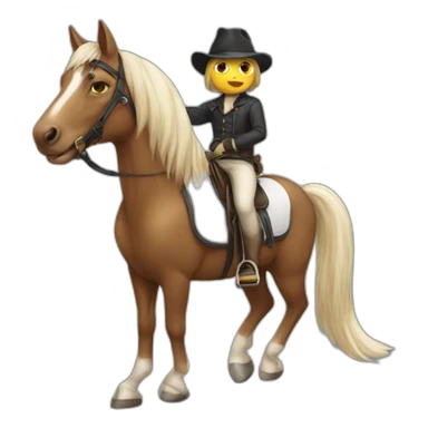 Cat on horse sticker