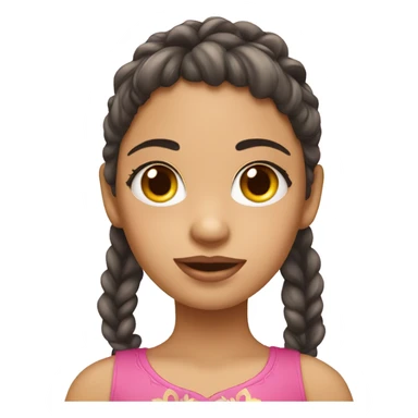 un emoji de niña con corona sacandose una mascara de niña adolescente  sticker