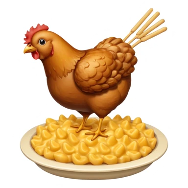 drumstick chicken with mac and cheese on the side sticker