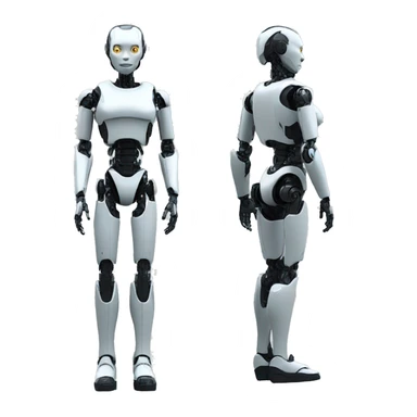 ai robot full body (from head to toe) real face humanoid sticker