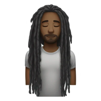 Black man dreadlock sleep sticker