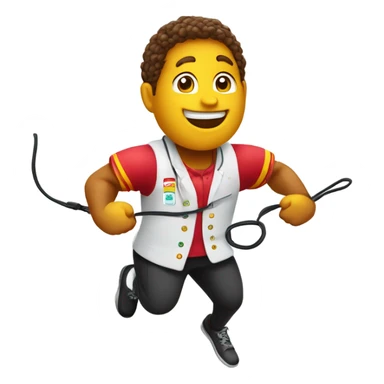 McDonald’s employee jumping rope sticker