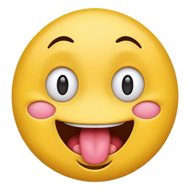 make a cross eyed esotropia emoji with tounge out sticker