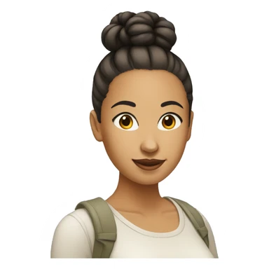 mixed race lady with bun who likes coding sticker